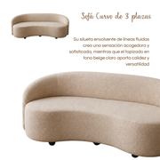 SOFÁ CURVO 3 PLAZAS