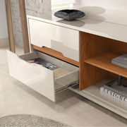 PANEL TV HOME BRISE OFF WHITE ALTO BRILLO/JEQUITIBA