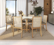 SILLA DESENSAMB. LARA LINO MEZCLA ARENA (TELA BEIGE)
