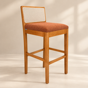 TABURETE SARA LINO TERRACOTA (TELA BEIGE)