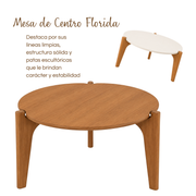 MESA CENTRO FLORIDA 55cm MADERA