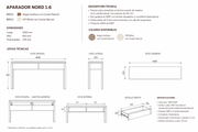 APARADOR NORD 1.60m MADERA / OFF WHITE