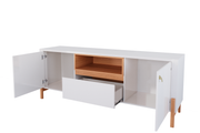 MUEBLE TV GLISS - OFF WHITE ALTO BRILLO/JEQUITIBA