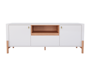 MUEBLE TV GLISS - OFF WHITE ALTO BRILLO/JEQUITIBA