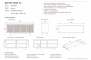 BUFFET DUNE 1.8 PAJILLA NATURAL OFF WHITE
