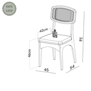 SILLA DE COMEDOR CON TELA - FREIJO / BEGE RUSTICO
