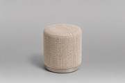 PUFF CILINDRO BEIGE ARENA JASPEADO