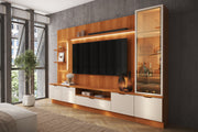 PANEL TV HOME ATENAS CON VITRINA Y TORRE