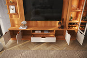 PANEL TV HOME ATENAS CON VITRINA Y TORRE