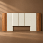 RESPALDO DE CAMA - OFF WHITE / FREIJO