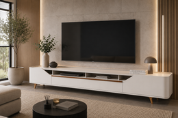MUEBLE TV ARC 2.60m OFF WHITE
