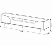 MUEBLE TV ARC 2.60m OFF WHITE