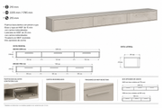 MUEBLE TV FLOTANTE BALI 1.80M - OFF WHITE