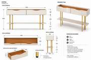 APARADOR CAIRO - OFF WHITE/MADERA