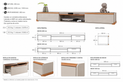 MUEBLE TV FLOTANTE ATLAS 1.83m OFF WHITE Y MADERA
