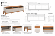 MUEBLE TV ELEGANCE 2.13m OFF WHITE/JEQUITIBA