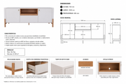 MUEBLE TV GLISS - OFF WHITE ALTO BRILLO/JEQUITIBA