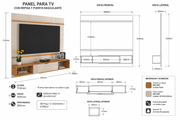 PANEL TV GENOVA OFF WHITE / MADERA