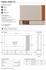 PANEL TV ALVORADA OFF WHITE/JEQUITIBA