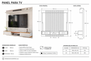 PANEL TV ATLAS OFF WHITE + RACK TV ATLAS 1.83 OFF WHITE
