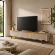 MUEBLE TV DUNE 2.20m OFF WHITE / MADERA