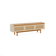 MUEBLE TV DUNE 1.80m PAJILLA NATURAL / OFF WHITE