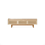 MUEBLE TV DUNE 1.80m PAJILLA NATURAL / OFF WHITE