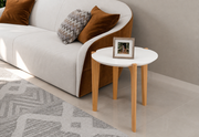 MESA LATERAL FLORIDA 60cm OFF WHITE / MADERA