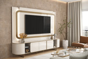 PANEL TV HOME ATLANTA 2.4m OFF WHITE/CREMA