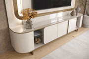 PANEL TV HOME ATLANTA 2.4m OFF WHITE/CREMA