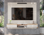 PANEL TV ATLAS OFF WHITE + RACK TV ATLAS 1.83 OFF WHITE