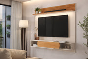 PANEL TV DENVER OFF WHITE ALTO BRILLO/JEQUITIBA