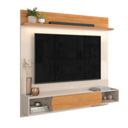 PANEL TV DENVER OFF WHITE ALTO BRILLO/JEQUITIBA