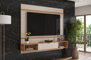 PANEL TV GENOVA OFF WHITE / MADERA