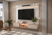 PANEL TV ATLAS 1.80m OFF+ RACK TV EVORA 1.80m OFF/JEQUITIBA