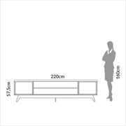 RACK TV ORIGEN  - OFF WHITE / FREIJO