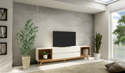 RACK TV ORIGEN  - OFF WHITE / FREIJO