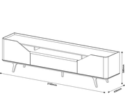 MUEBLE TV ARC 2.2m OFF WHITE