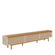 MUEBLE TV DUNE 2.20m OFF WHITE / MADERA