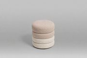 PUFF SALOMON BEIGE CLARO Y MARFIL JASPEADO
