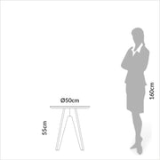 MESA LATERAL REDONDA 55CM