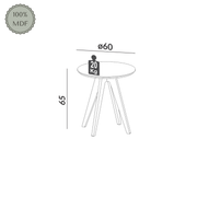 MESA LATERAL / MESA DE LUZ 65CM