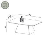 MESA DE CENTRO - CARVALHO ROSE