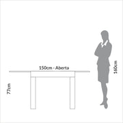 MESA EXTENSIBLE - FREIJO/OFF WHITE