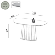 MESA DE COMEDOR ORGANICA - FREIJO