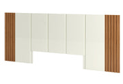 RESPALDO DE CAMA - OFF WHITE / FREIJO