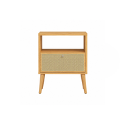 MESA DE LUZ C/01 CAJON - CARVALHO ROSE/ TELA SINTETICA