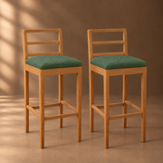 TABURETE SOFÍA LINO VERDE MALVA