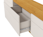 MUEBLE TV CLASSIC 3G 1.80m OFF WHITE / MADERA