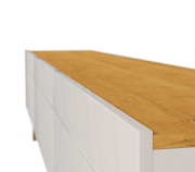 MUEBLE TV CLASSIC 3G 1.80m OFF WHITE / MADERA